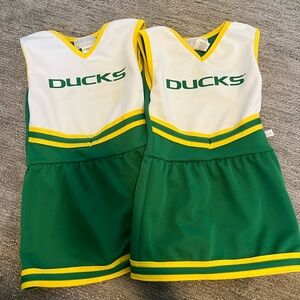 Kids university of Oregon ducks cheer uniforms set of 2